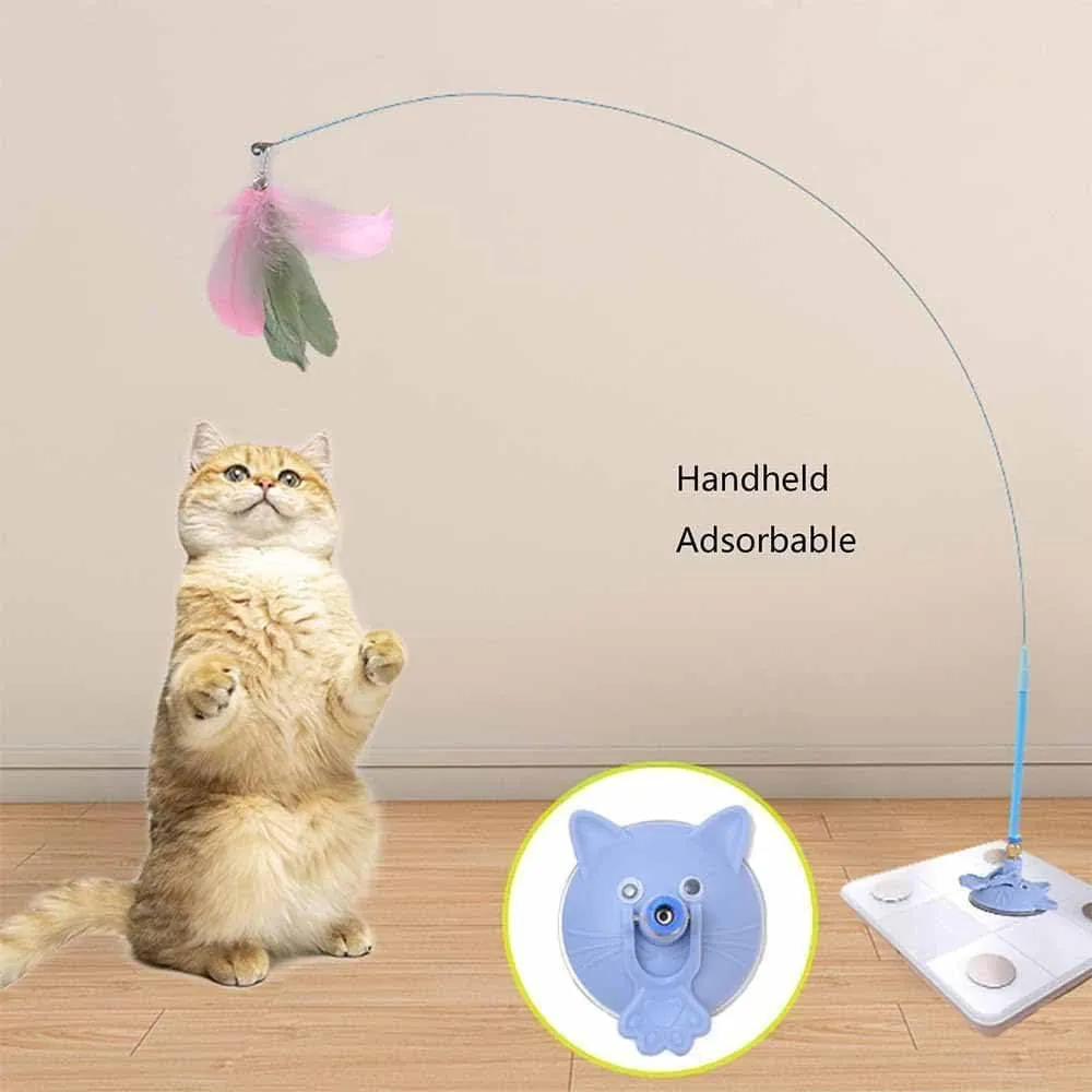 Puff Pet - Meowmastery Toy,meowmastery Toy - 2025 Interactive cat Teaser Wand,Exercise and Entertainment for Active Felines (Light Pink)