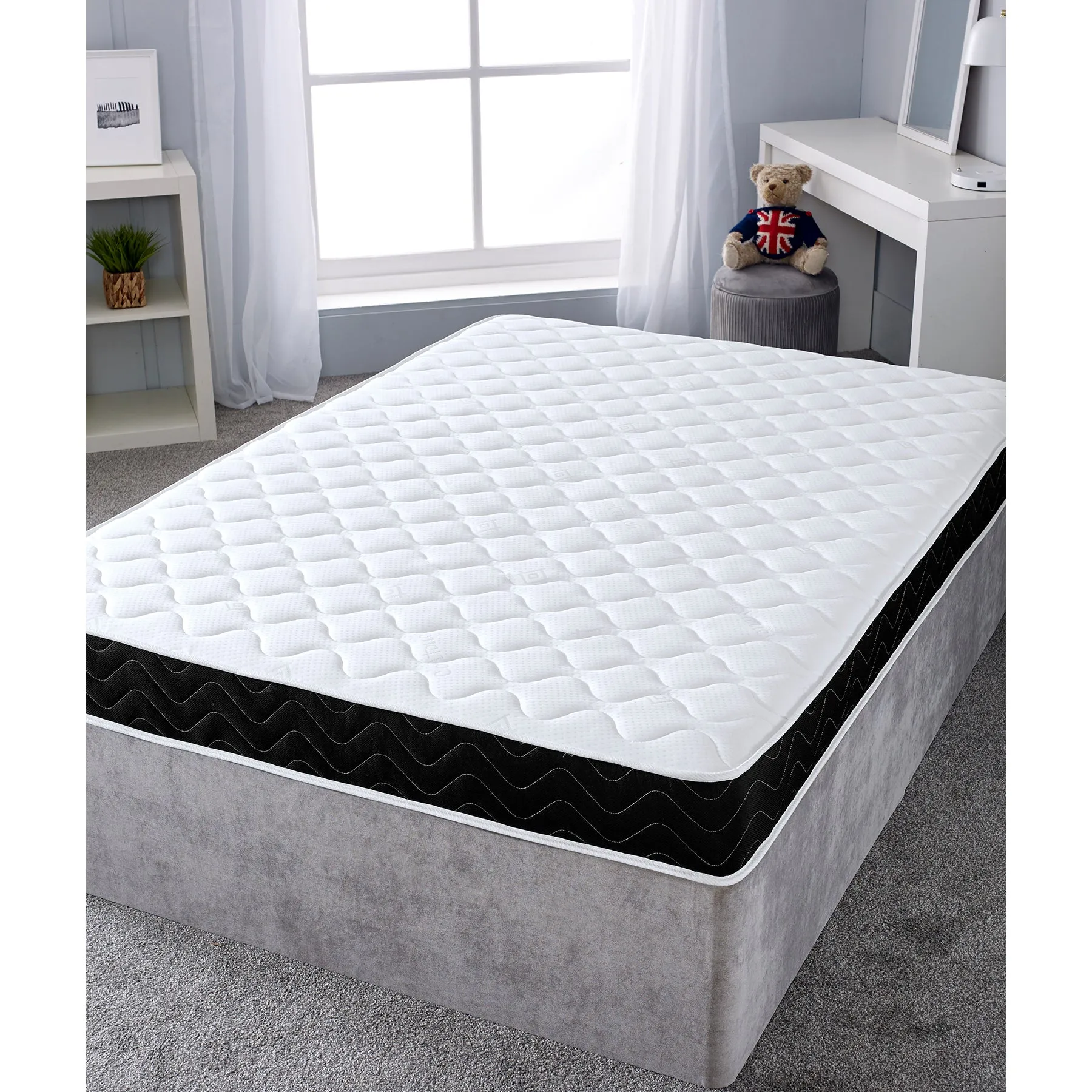 Starlight Beds 7" Deep Affordable Luxurious Memory Foam Layer with 13.5 gauge Spring Mattress