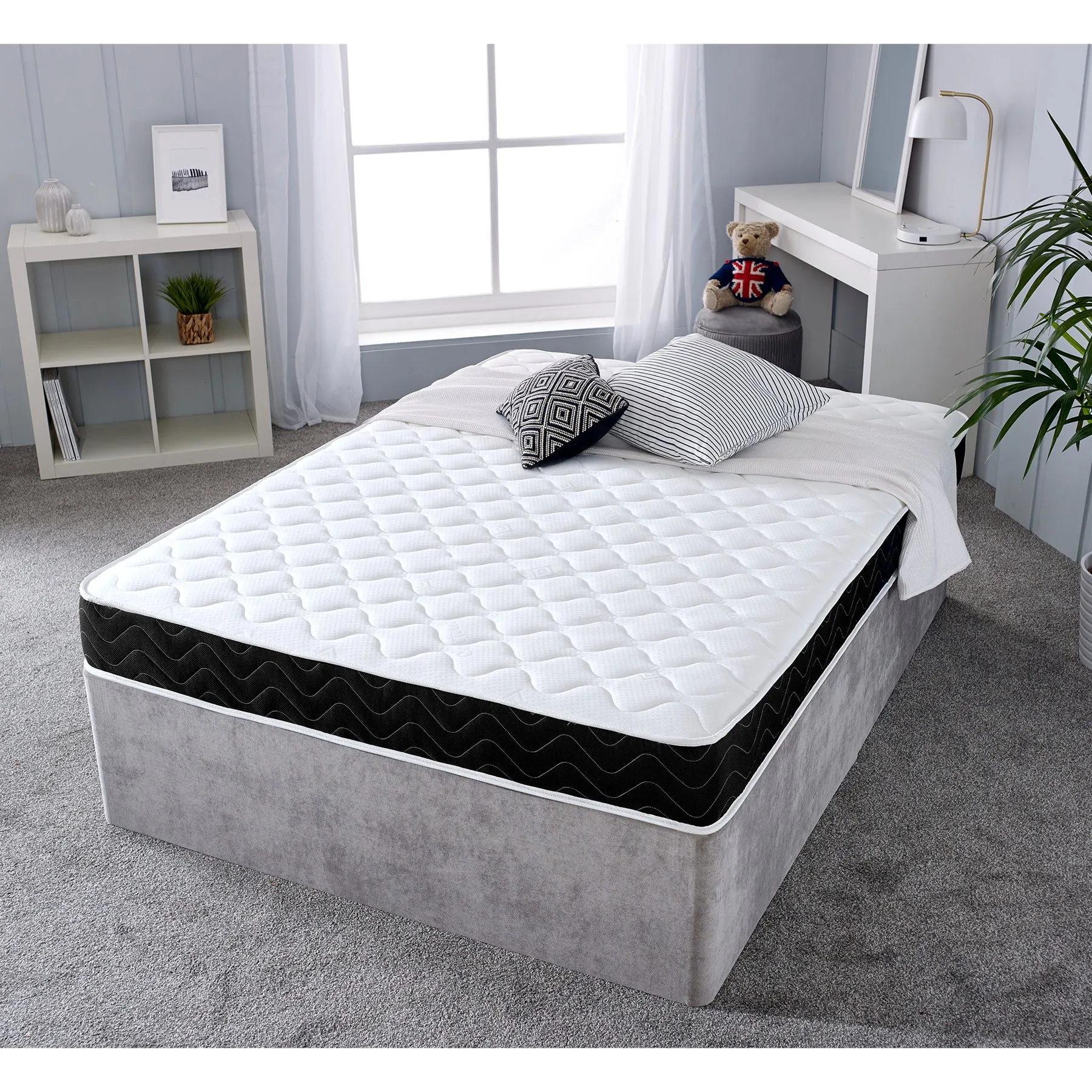 Starlight Beds 7" Deep Affordable Luxurious Memory Foam Layer with 13.5 gauge Spring Mattress