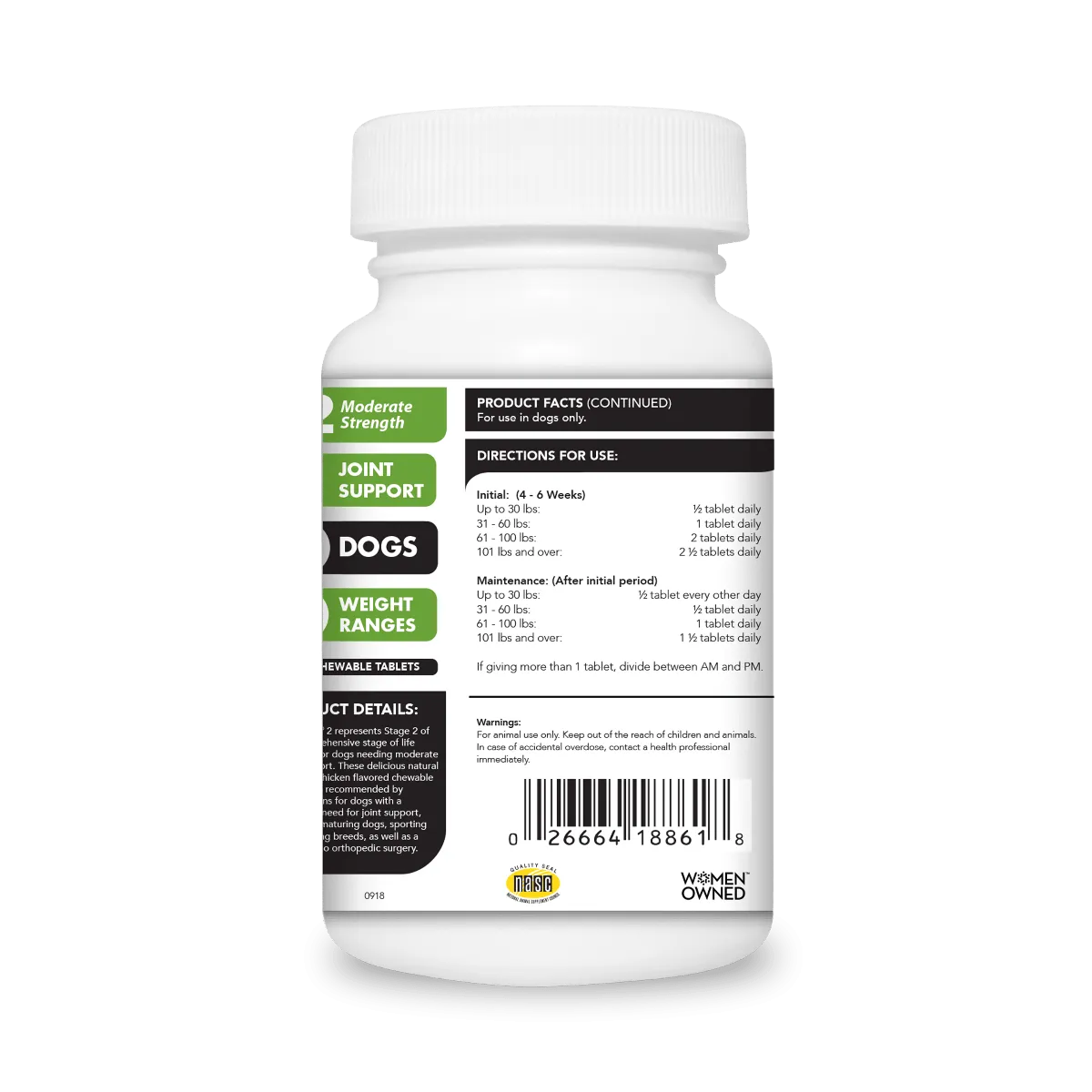 VetriScience GlycoFlex 2 Joint Supplement for Dogs (120 chewable tablets)