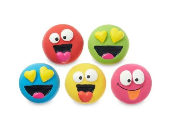 Vibrant Life Playful Buddy Dog Toys, Emoticon, Extra Small, 5 Count