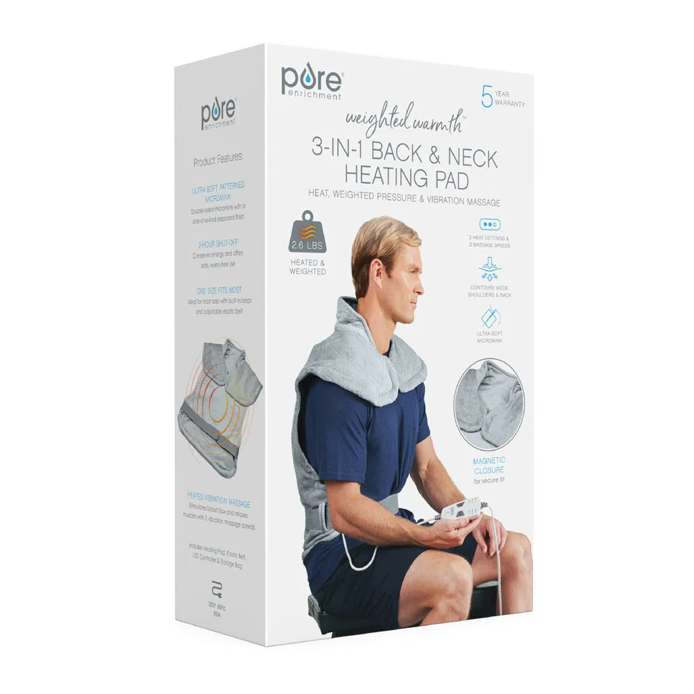 WeightedWarmth™ 3-in-1 Back & Neck Heating Pad